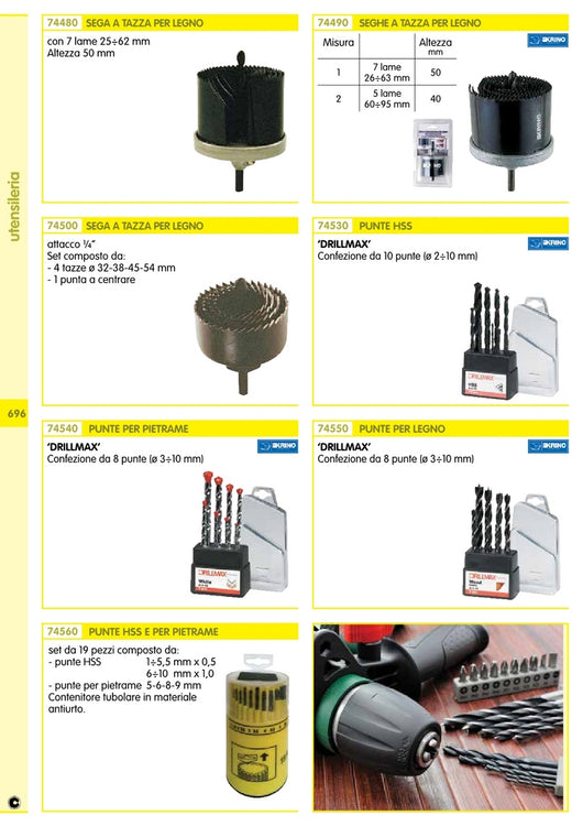 sega a tazza con 5 lame h.40mm. cod:ferx.16956