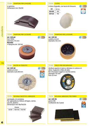 poggi art. 339.30 ruota tessuto mm80 gambo diametro 6 cod:ferx.13635