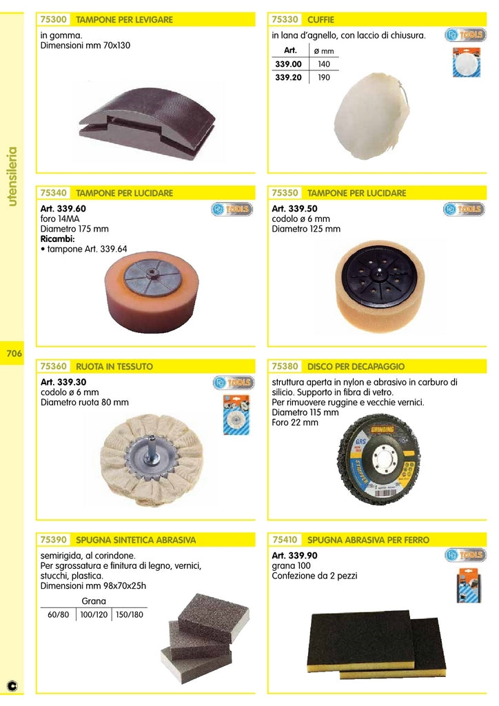 poggi art. 339.30 ruota tessuto mm80 gambo diametro 6 cod:ferx.13635