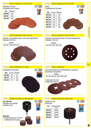 poggi art. 349.10 10 dischi abrasivi velcro 115 g.120 cod:ferx.28443
