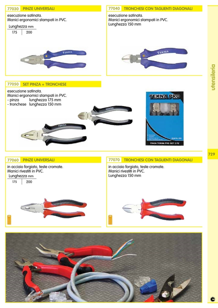 pinza universale bicolore mm.175 cod:ferx.8108