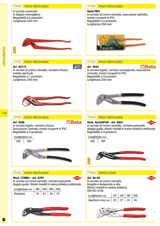 pinza regolabile "pro" mm.250 10029 cod:ferx.4441