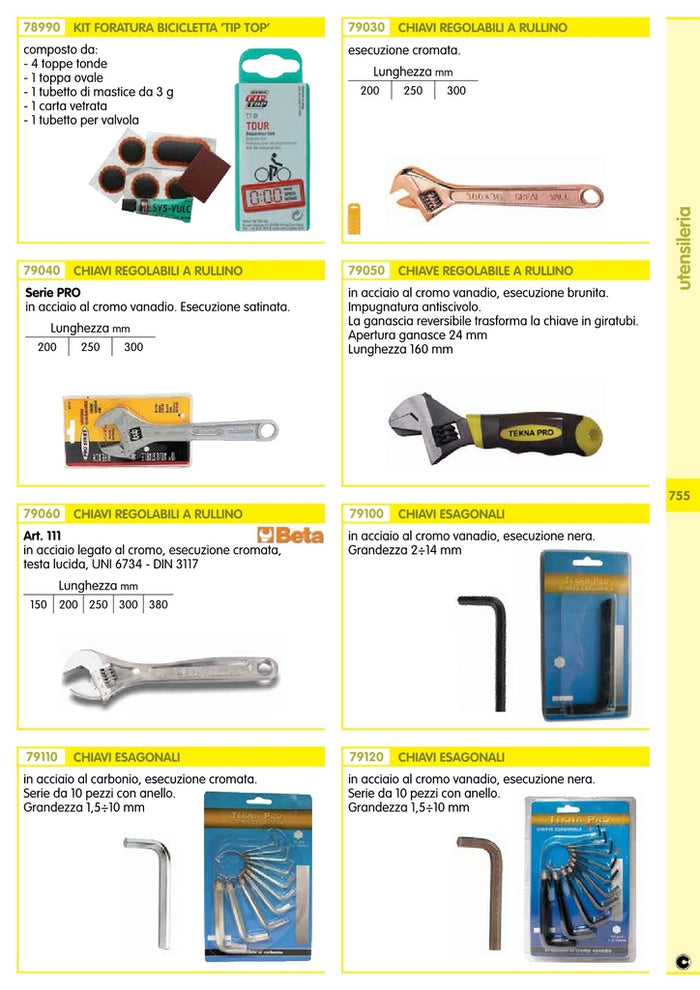 10blister chiave esagonale mm. 4,5 tekna pro blister cod:ferx.3597