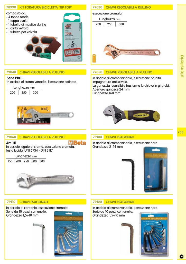 10blister chiave esagonale mm. 4,5 tekna pro blister cod:ferx.3597