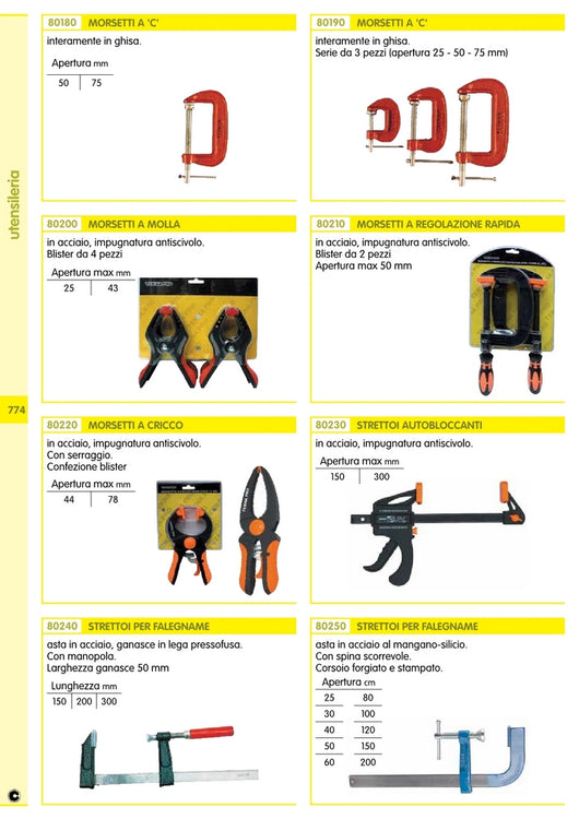 1blister morsetto a cricco serraggio 78 mm. cod:ferx.38384