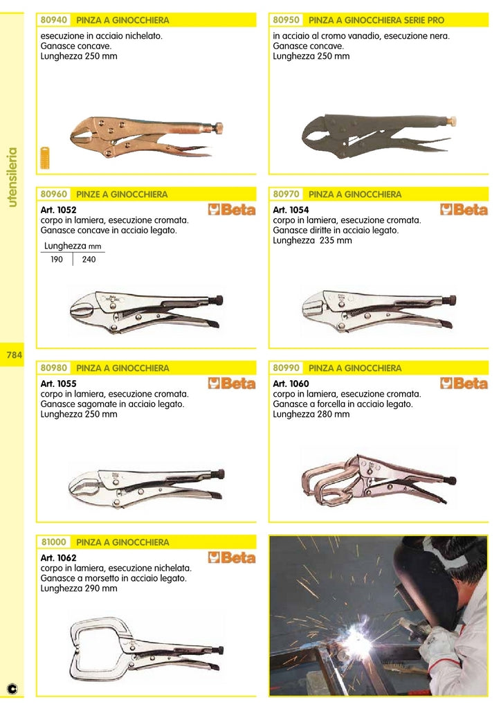 pinza a ginocchiera mm.250 cod:ferx.2543