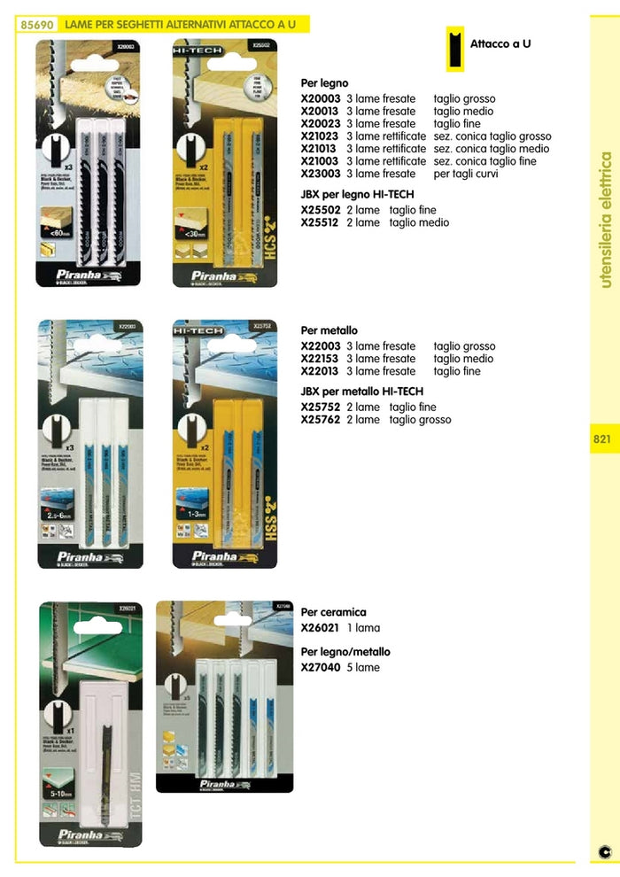 piranha/stanley x22013 2 lame metallo fresate taglio fine cod:ferx.17784