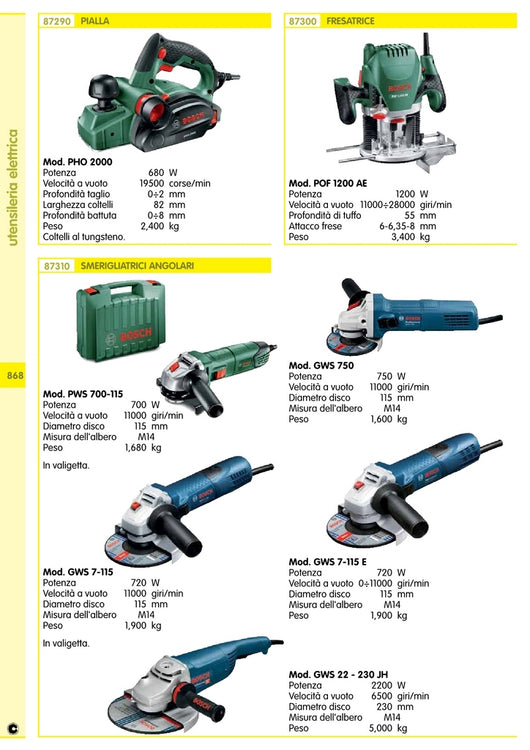 bosch-b smerigliatrice 2200w gws22-230j professional (ex 230jh) cod:ferx.94259