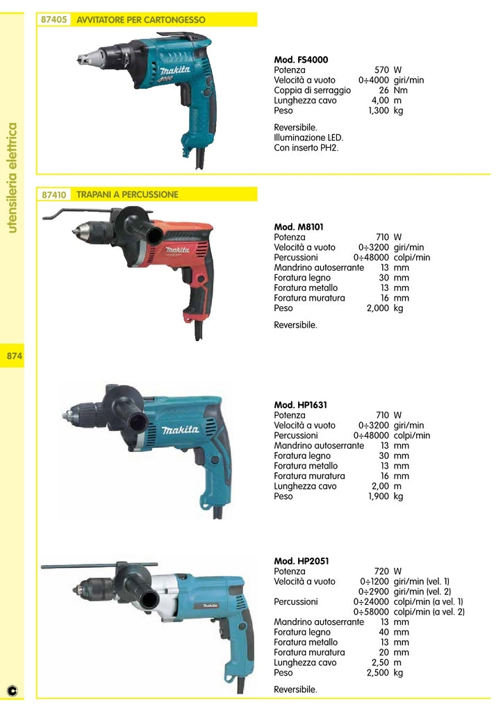 makita trapano w710 mm.13 apr mod. m8101 cod:ferx.92929