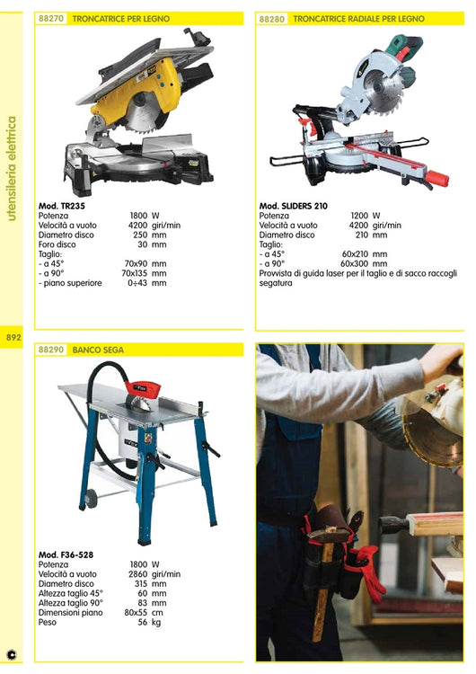 troncatrice x legno femi mod.tr235 mm 250 cod:ferx.91887