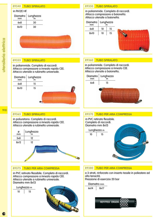 tubo pvc raccordo rubinetto rapido 8x13 10 mt cod:ferx.93009