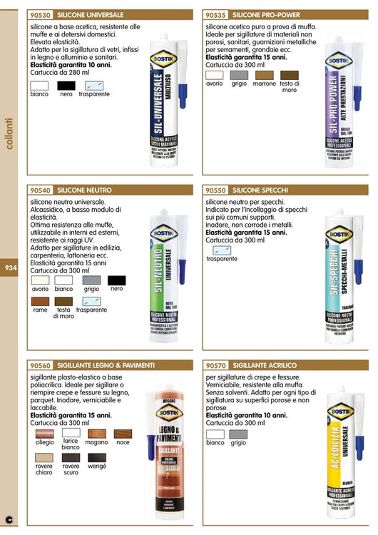 bostik cartuccia sil-universale trasparente ml.280 cod:ferx.9446