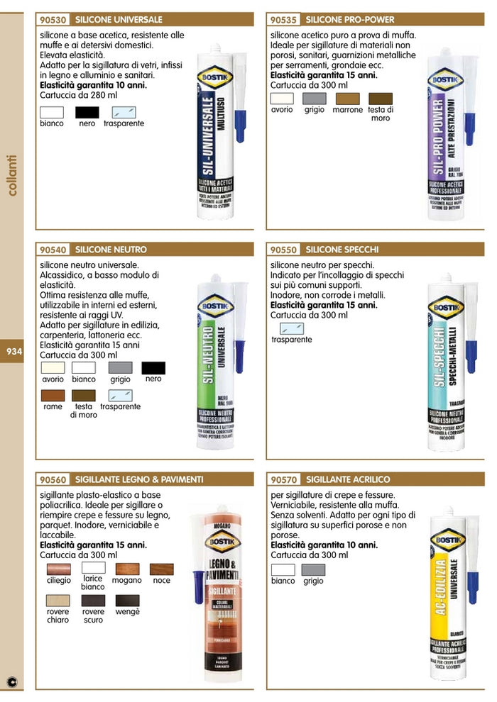 bostik cartuccia sil-universale trasparente ml.280 cod:ferx.9446