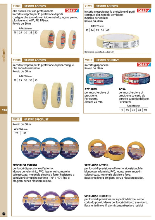 nastro mascher. edilizia tesa mm.25(ml.50) cod:ferx.3021