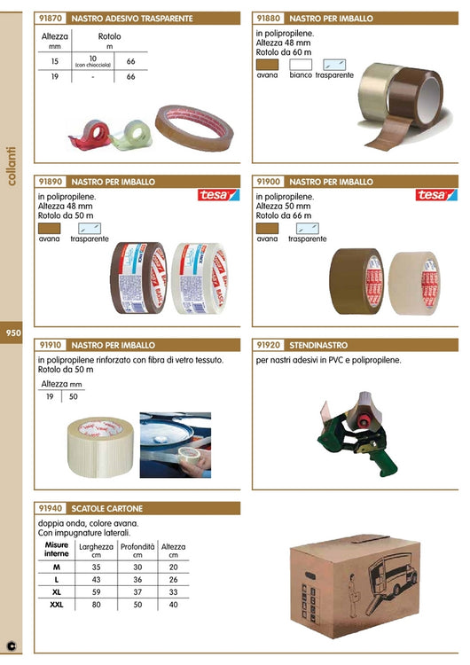 nastro imballo "tesa" trasparente (ml.66) cod:ferx.36888