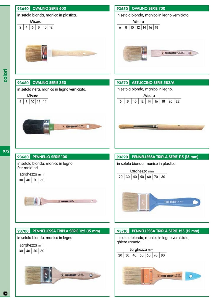 ovalino setola bionda m/co plast. s 600 n. 8 cod:ferx.2656