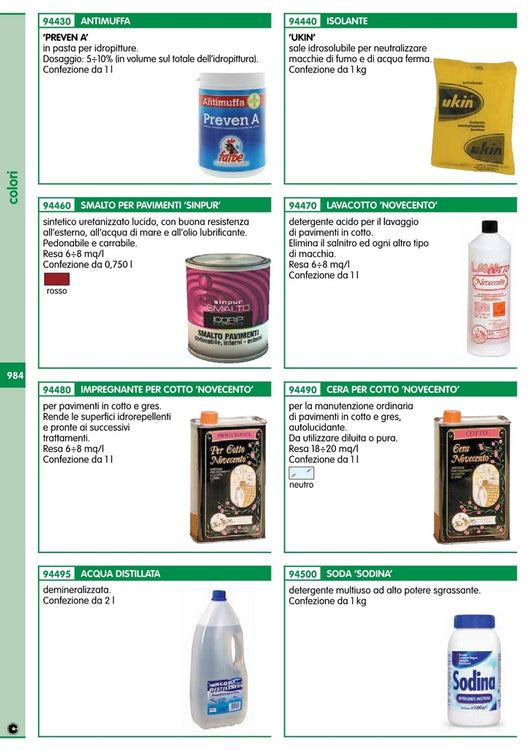 cotto "novecento" cera liquida neutra lt.1 cod:ferx.43625