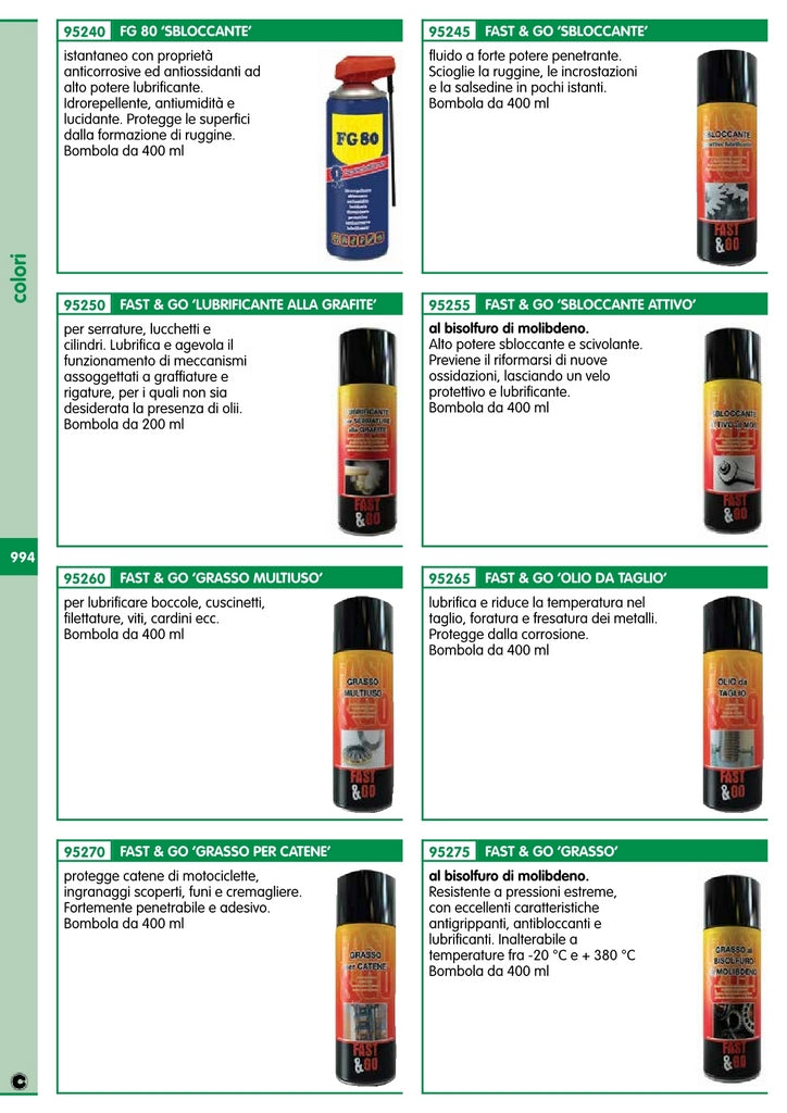 spray "fast&go" grasso litio multiuso ml.400 cod:ferx.17810