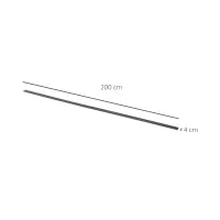 Kit Binario per Porta Scorrevole Singola Stile Rustico in Acciaio al Carbonio, Marrone