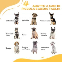 Cancellino per Cani taglia Piccola e Media con Chiusura Automatica, in Acciaio e PA, 74-100x76 cm, Nero
