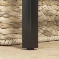 Scrivania 2 Cassetti con Ripiano Superiore, in Legno e Acciaio, 106x51.5x102.5 cm, Nero e color Quercia