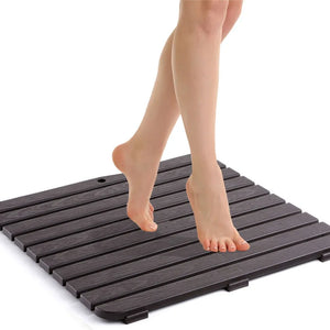 Pedana antiscivolo per doccia 55x55 cm in polipropilene con finitura marrone