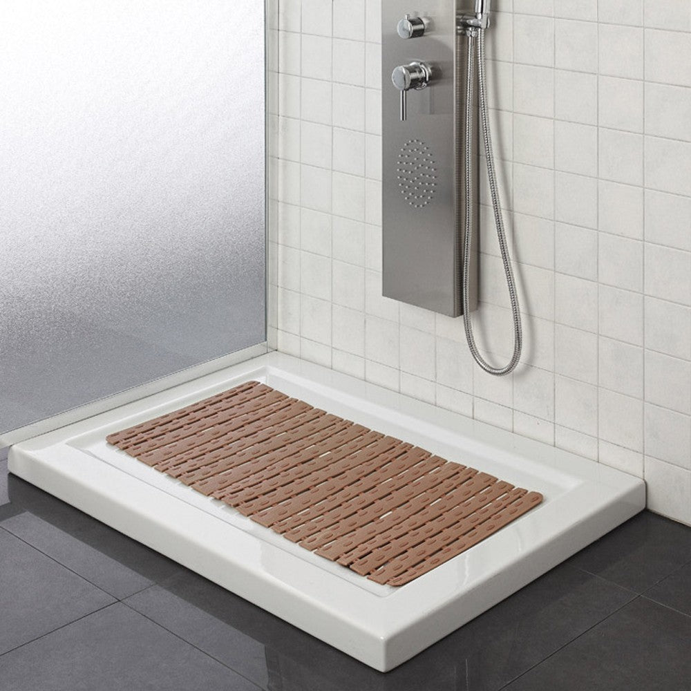 Pedana Doccia Antiscivolo 40 x 80 Tortora in Plastica