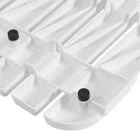 Pedana doccia antiscivolo 80x50 cm bianca con effetto legno in plastica