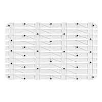 Pedana doccia antiscivolo 80x50 cm bianca con effetto legno in plastica