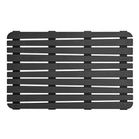 Pedana doccia antiscivolo 80x50 cm nero con effetto legno in plastica