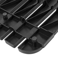 Pedana doccia antiscivolo 80x50 cm nero con effetto legno in plastica