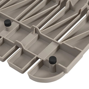 Pedana doccia antiscivolo 80x50 cm tortora con effetto legno in plastica