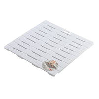 Pedana Doccia Bianca 55 x 55 in Plastica con Gommini Antiscivolo