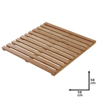Pedana doccia in legno di bambù 58x58 cm quadrata