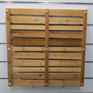 Pedana doccia in legno di bambù 58x58 cm quadrata