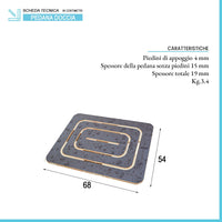 Pedana doccia in legno Supergrip 54x68 antiscivolo per piatto doccia 70x90