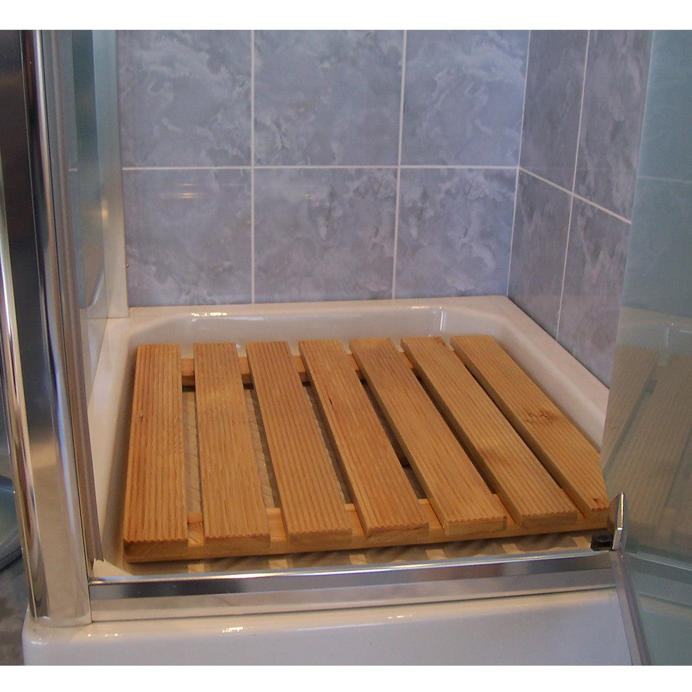 Pedana doccia 60x60 in legno massello per piatto doccia 80x80
