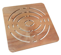 Pedana doccia Legno Okumè 60x60 design moderno ideale per piatto doccia 80x80