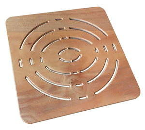 Pedana doccia Legno Okumè 60x60 design moderno ideale per piatto doccia 80x80