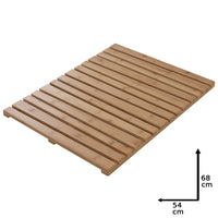 Pedana doccia rettangolare in legno di bambù 54x68 cm