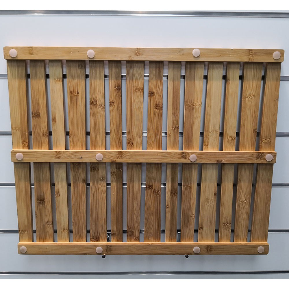 Pedana doccia rettangolare in legno di bambù 54x68 cm