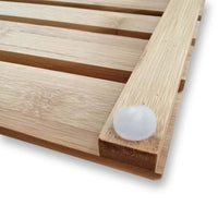 Pedana doccia rettangolare in legno di bambù 54x68 cm