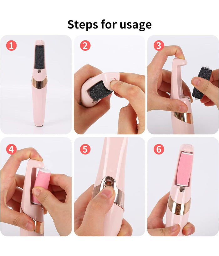 Pedicure A Batteria Ricaricabile Elimina Calli Rimuovi Duroni Piedi Esfoliante         