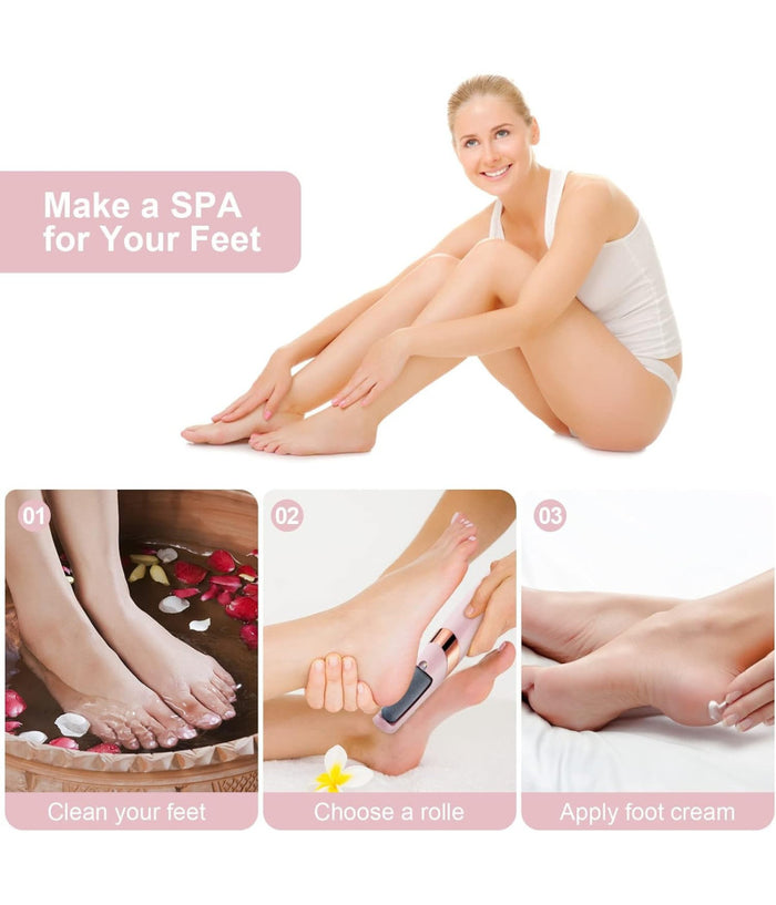 Pedicure A Batteria Ricaricabile Elimina Calli Rimuovi Duroni Piedi Esfoliante         