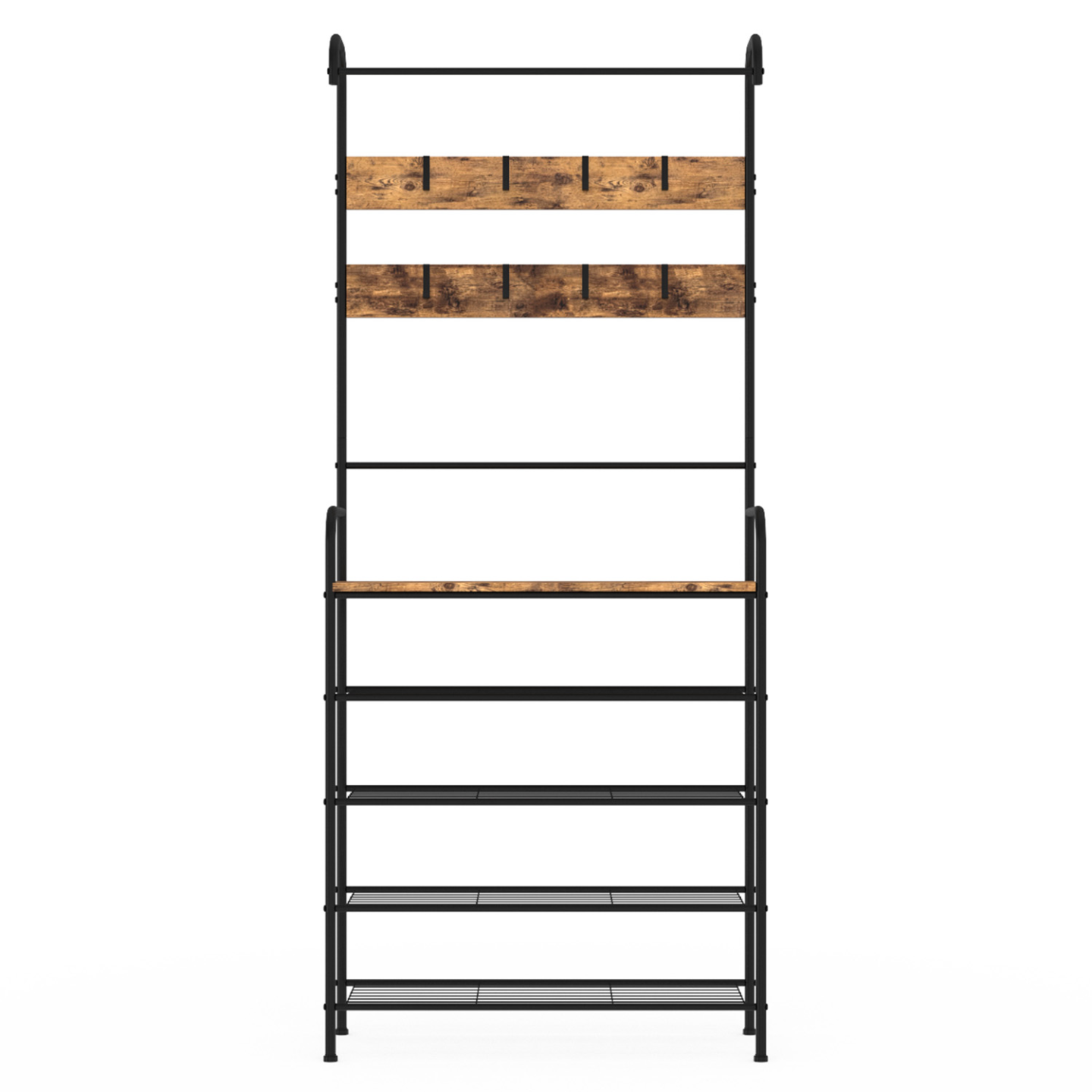 IDMarket - PEDRO armario recibidor con 5 estantes 79 cm diseño industrial