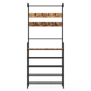 IDMarket - PEDRO armario recibidor con 5 estantes 79 cm diseño industrial