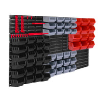 Peg Large - Pannello da parete da officina, 9 pannelli + 88 porta utensili minuteria, montaggio a muro