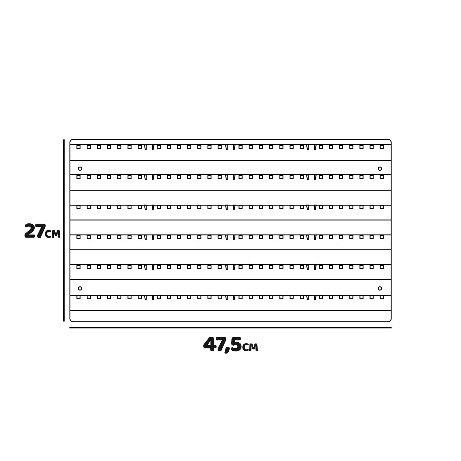 Peg Large - Pannello da parete da officina, 9 pannelli + 88 porta utensili minuteria, montaggio a muro