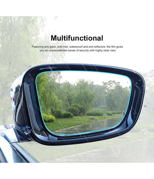 Pellicola Adesiva A Specchio Per Specchietto Retrovisore Antipioggia Forma Ovale         