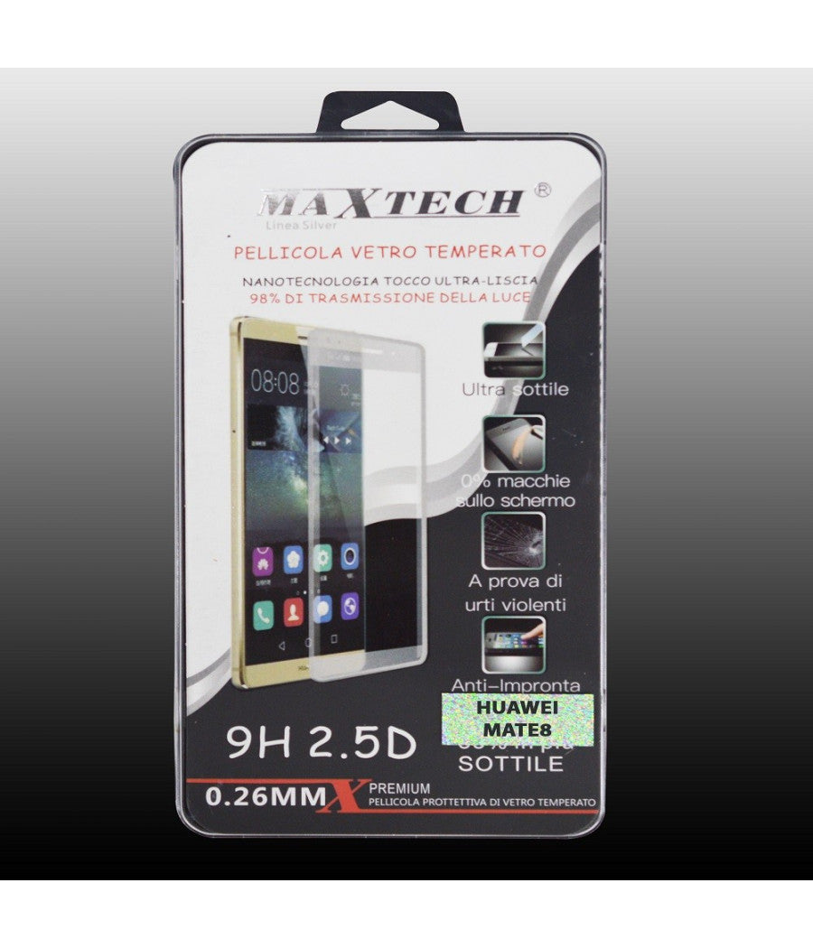 Pellicola In Vetro Temperato Per Huawei Mate 8 Salva Schermo Maxtech P-mate8         